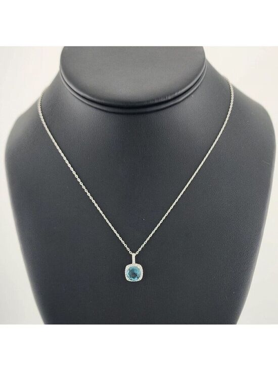 Jewelry - New 925 Silver Smoking Blue Gem Necklace – Classic & Eye-Catching Design